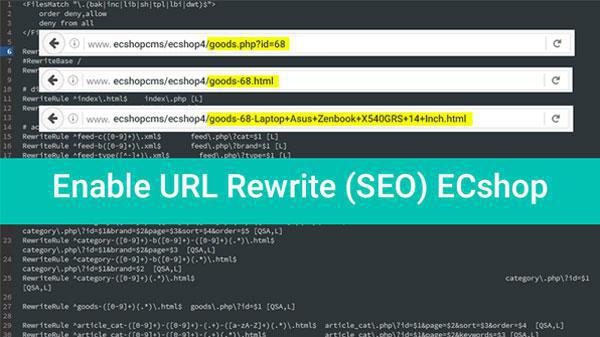 Kích hoạt URL Rewrite (SEO) Cho Tất Cả Phiên Bản ECSHOP