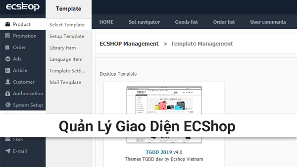 Quản Lý Giao Diện - Template Trong ECShop - Phần 1