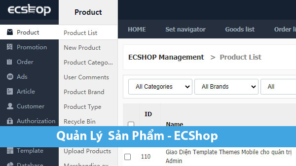 Quản Lý Sản Phẩm Trong ECShop - Phần 1