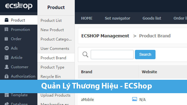 Quản Lý Thương Hiệu - Brand Trong ECShop