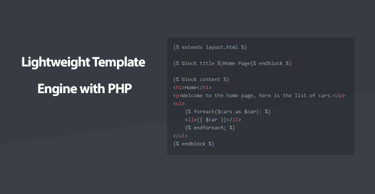 Template engine Class PHP