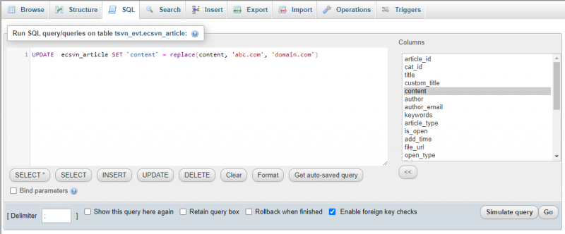 mysql