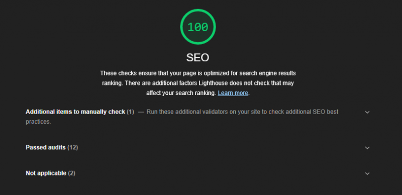 SEO Google Lighthouse