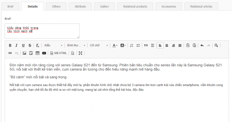 Thêm sản phẩm ECShop